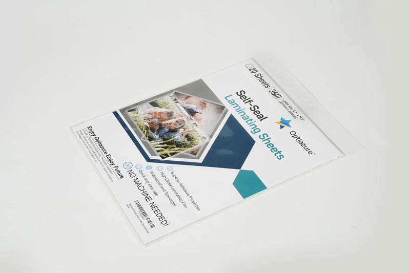 Optiazure Self-Seal Laminating Sheets 9.1""X11.8"" Inches, 3Mil 20Pack, Letter Size, Single Sided - Image 2